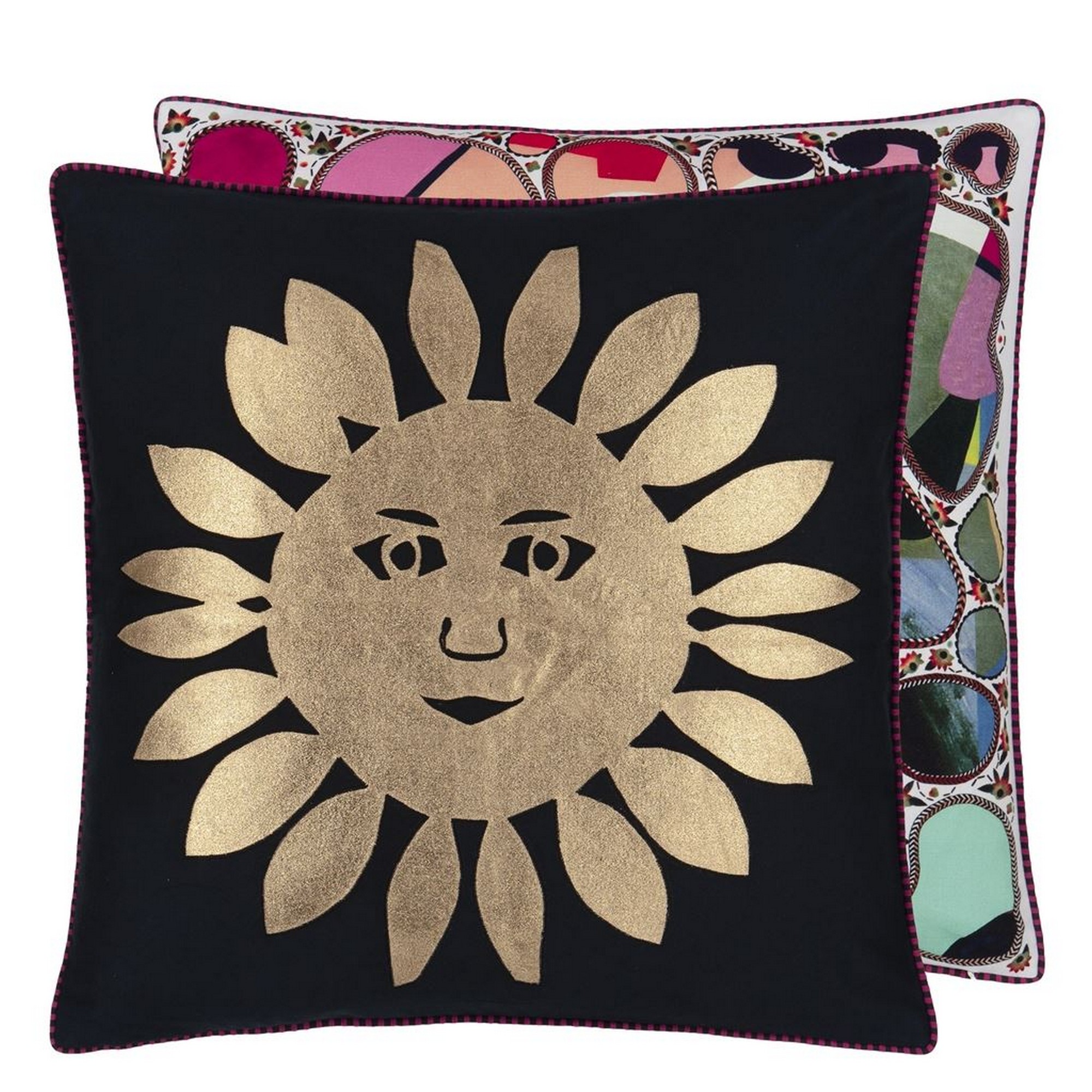 Hello Sunshine Cushion By Christian Lacroix In Or Black